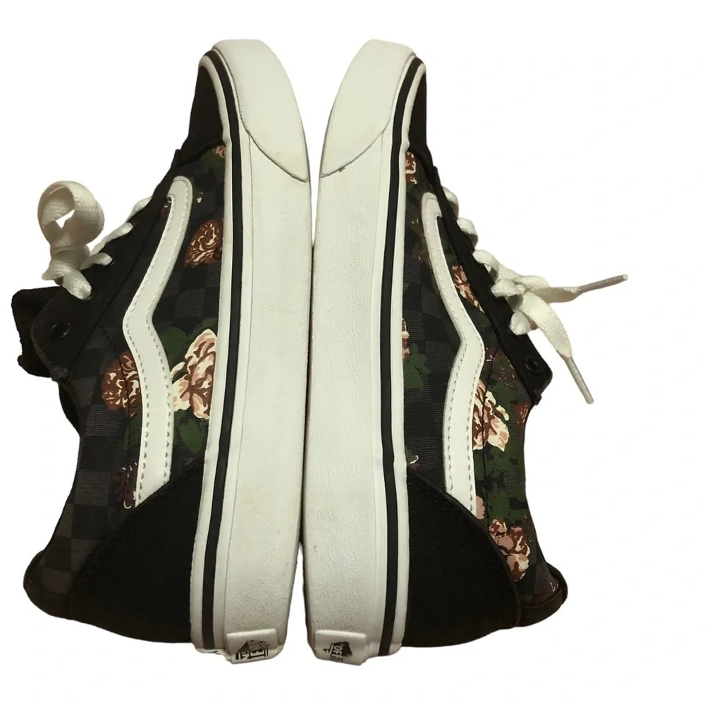 Vans Off the Wall Ward Old Skool Flowers and Checks. Size 3 Missy‎ Youth.